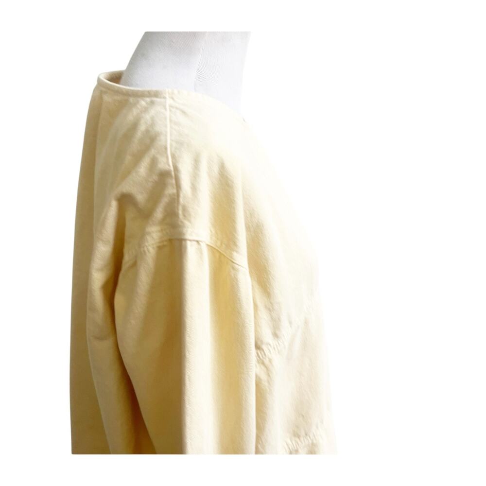 Marc Ware Tunic Top Women's XL Yellow Lagenlook Long Sleeve Pullover Cottagecore - Picture 3 of 10